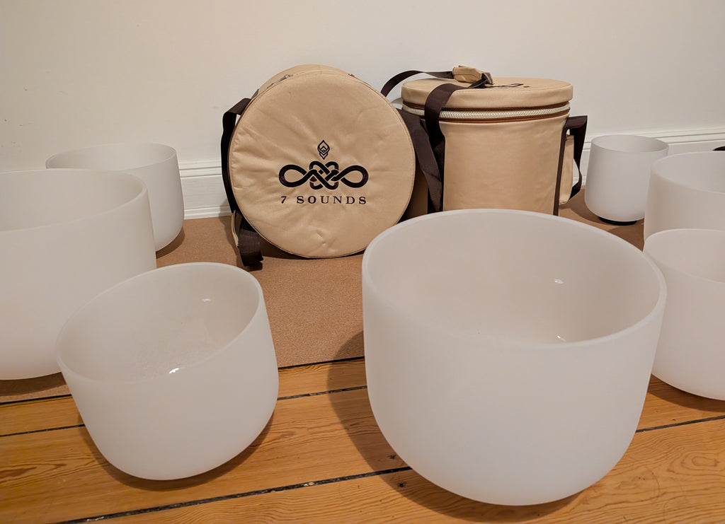 Saptadhara Kristallklangschalen Set