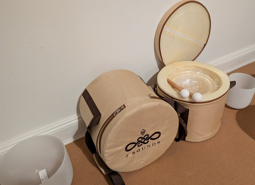 Saptadhara Kristallklangschalen Set