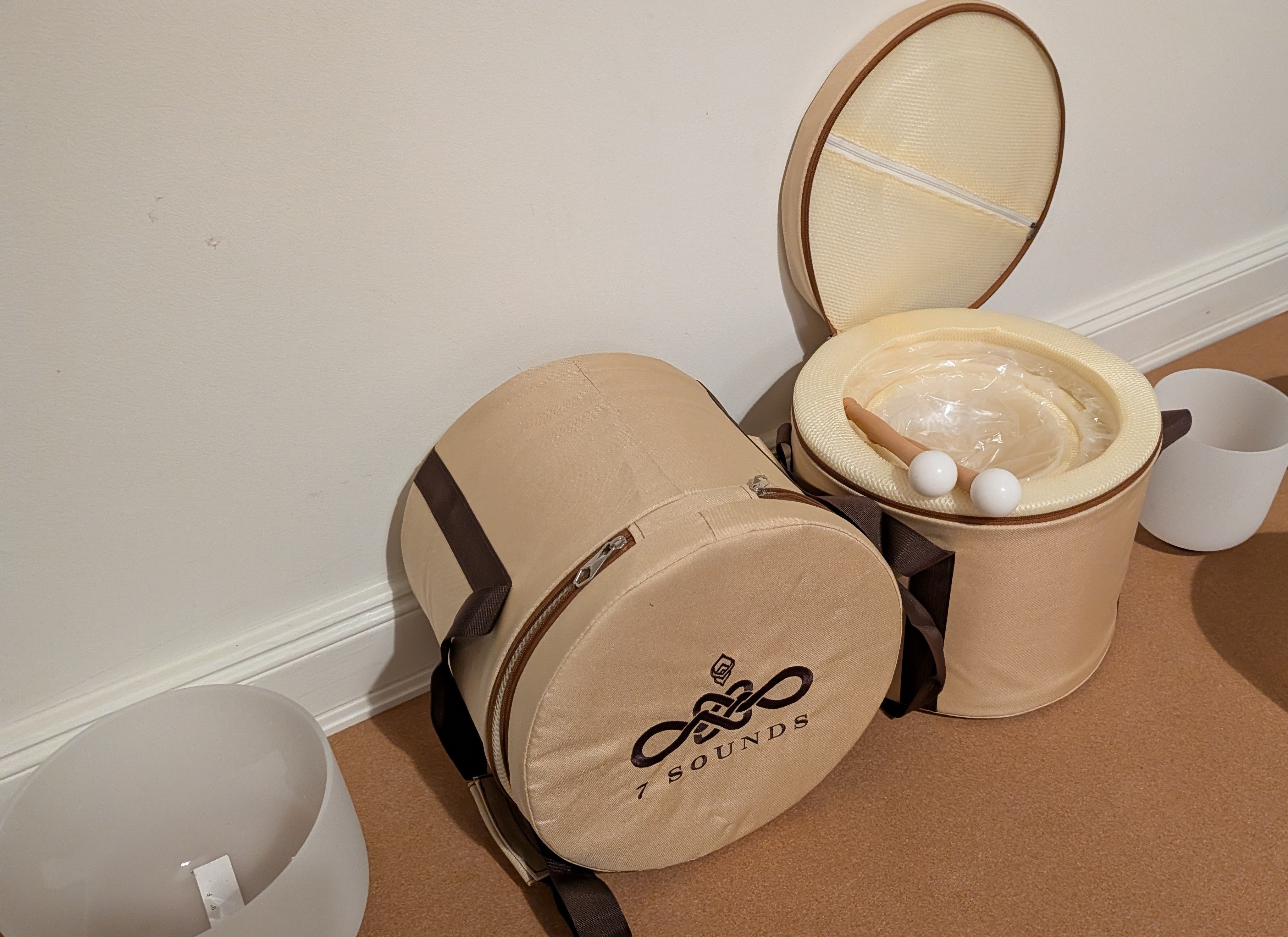 Saptadhara Kristallklangschalen Set