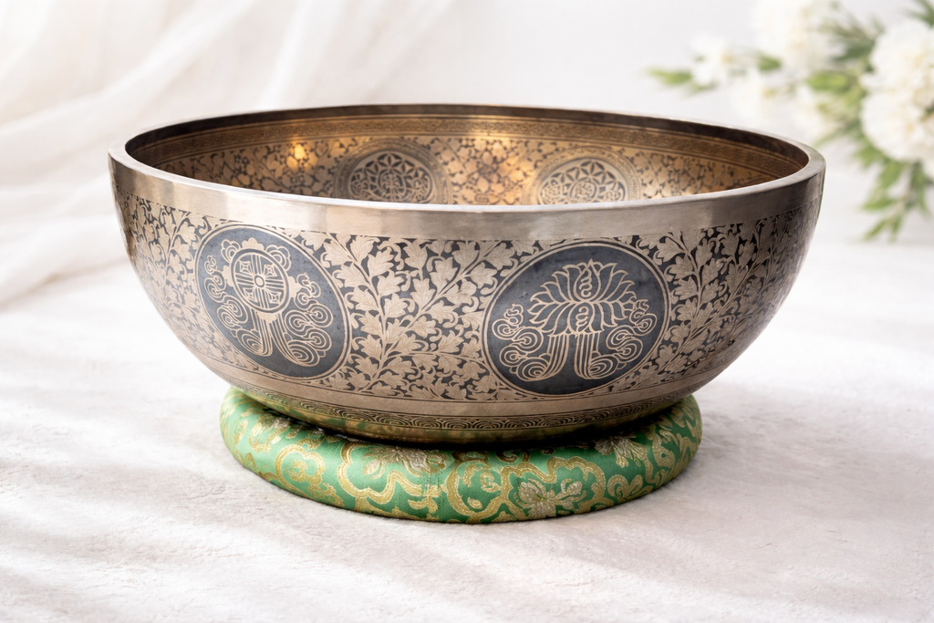 Handgeschlagene Fußklangschale – 10 kg | Ø 50 cm | Nepal